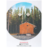 Maple Leaf Stud Earrings in Silver