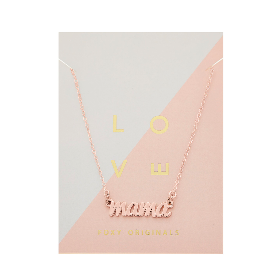 Mama Necklace in Rose Gold