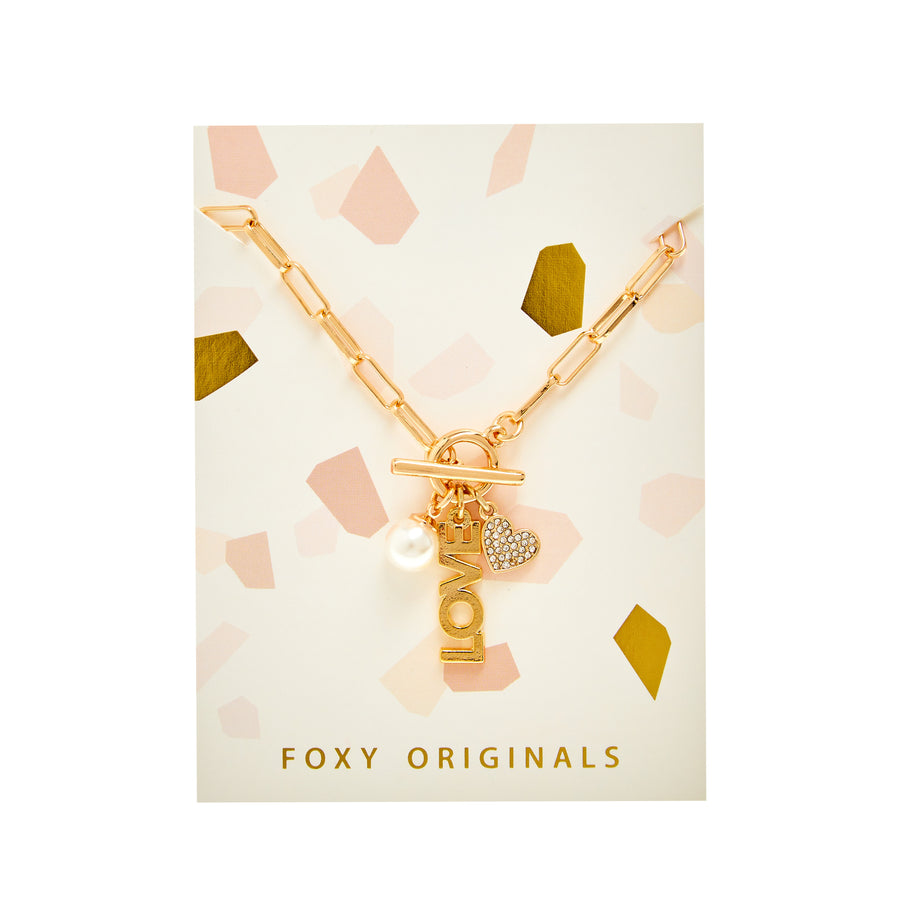 P.S. I Love You Love Necklace in Gold