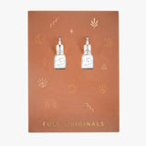 Luna Huggie Hoop Earrings in Silver