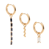 Zig Zag Match Your Mood Earrings in Gold