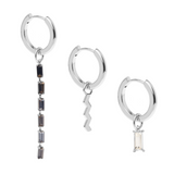 Zig Zag Match Your Mood Earrings in Silver