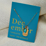 December Birthstone Necklace in Gold
