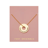 Be Beautiful Disc Necklace in Gold