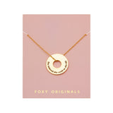 She Believed Disc Necklace in Gold