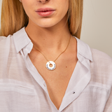 She Believed Disc Necklace in Gold