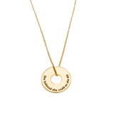She Believed Disc Necklace in Gold