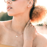 Maple Leaf Charm Necklace in Gold