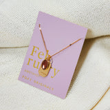 February Birthstone Necklace in Gold