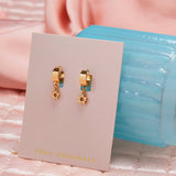 Puffy Flower Earrings in Gold