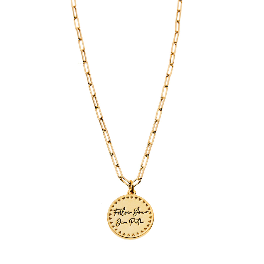 Follow Your Own Path Necklace in Gold