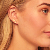 Geo Earring Studs in Mixed Metals