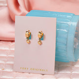 Puffy Heart Earrings in Gold