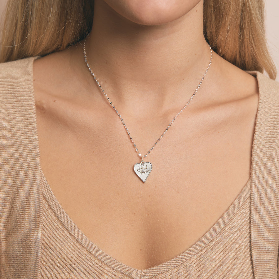 Wild Spirit Heart Necklace in Silver
