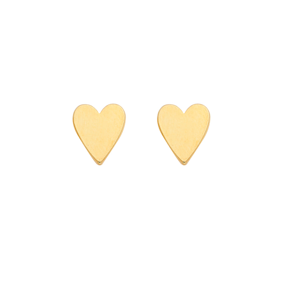 Mini Moments Heart Earrings in Gold