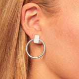 Hollis Stud Earrings in Silver