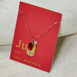 July Birthstone Necklace in Gold