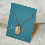 June Birthstone Necklace in Gold