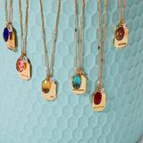July Birthstone Necklace in Gold
