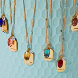 January Birthstone Necklace in Gold