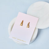 Lock Earrings in Gold