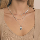 Lock Necklace in Silver