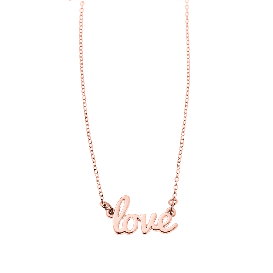 Love Necklace in Rose Gold