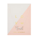 Love Script Necklace in Silver