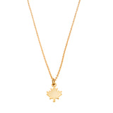 Maple Leaf Charm Necklace in Gold