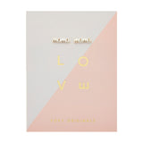 Mama Script Earrings in Silver