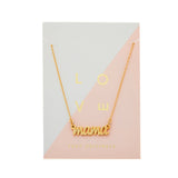 Mama Script Necklace in Gold