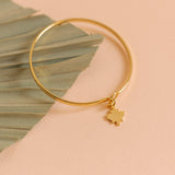 Maple Leaf Bangle in Silver