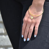 Maple Leaf Bangle in Gold