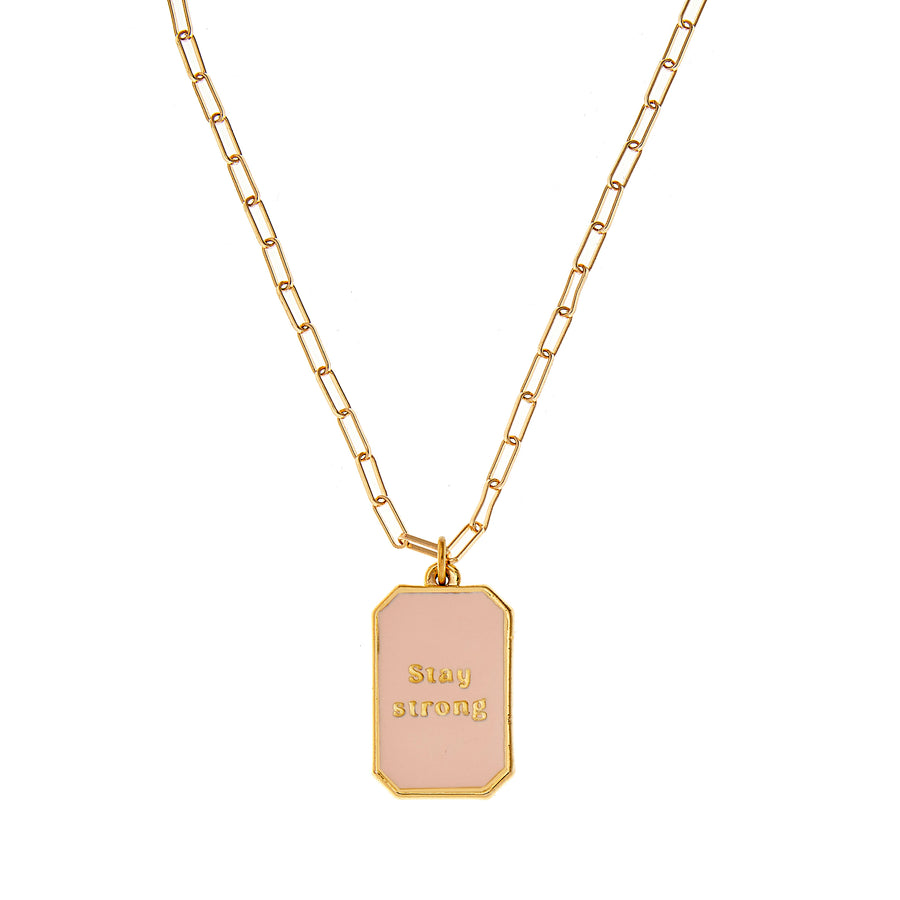 Stay Strong Necklace in Gold