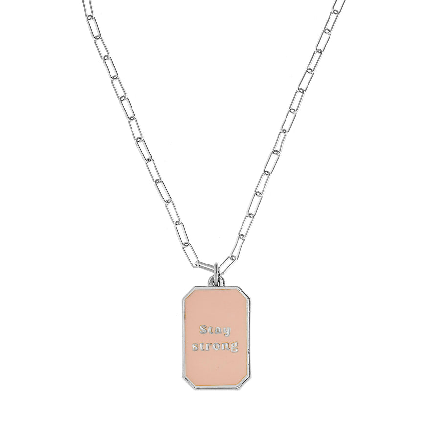 Stay Strong Necklace in Silver
