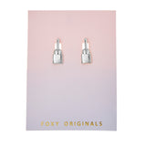 Lock Earrings in Silver