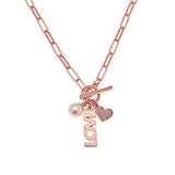 PSILY Love Necklace in Rose Gold