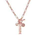 PSILY Mama Necklace in Rose Gold