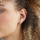 Petit Twisted Hoop Earrings in Gold