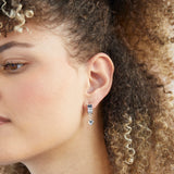 Puffy Heart Earrings in Silver