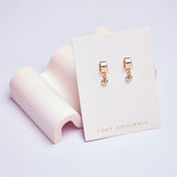 Puffy Heart Earrings in Rose Gold