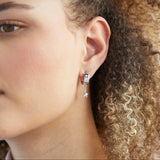 Puffy Star Earrings in Silver