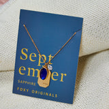 September Birthstone Necklace in Gold