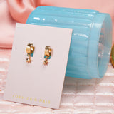 Puffy Star Earrings in Rose Gold