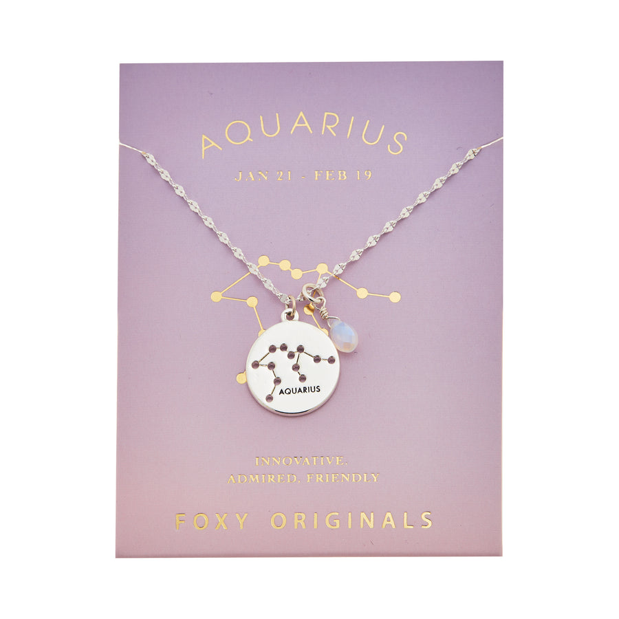 Aquarius Stargazer Necklace in Silver