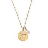 Cancer Stargazer Necklace in Gold