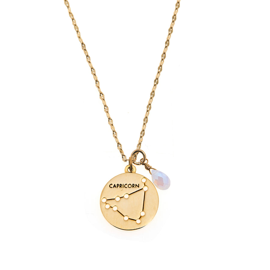 Capricorn Stargazer Necklace in Gold