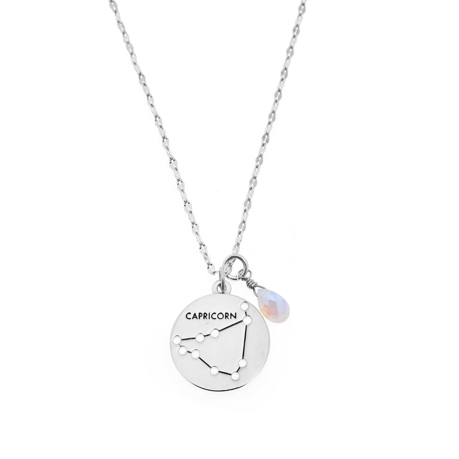 Capricorn Stargazer Necklace in Silver