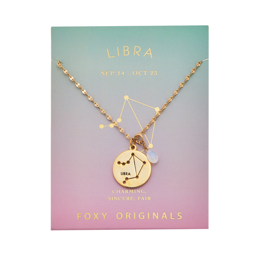 Libra Stargazer Necklace in Gold