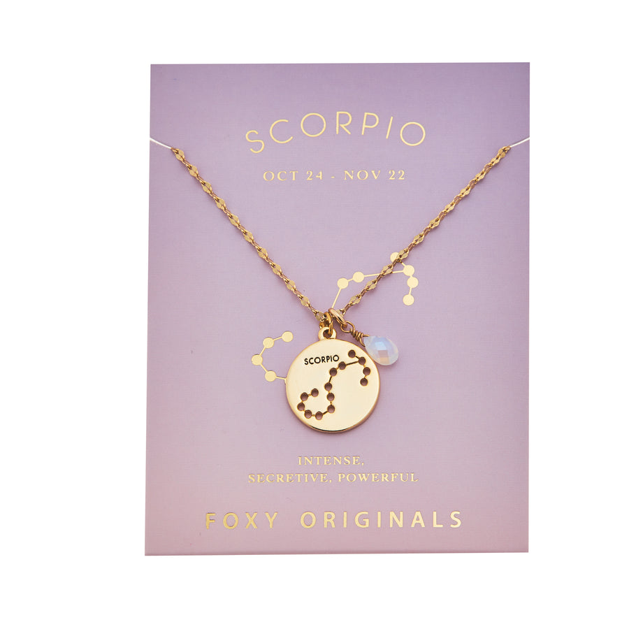 Scorpio Stargazer Necklace in Gold